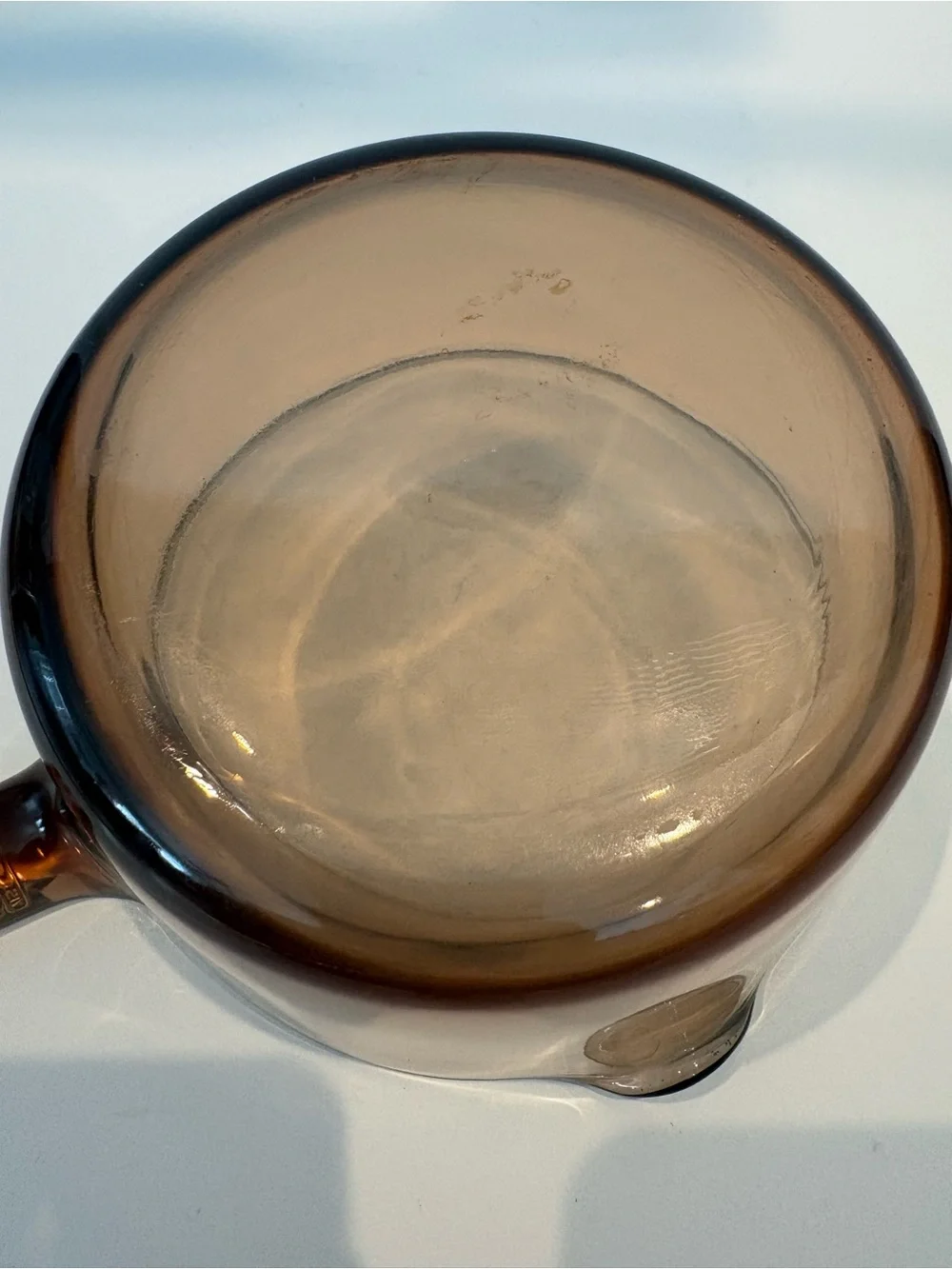 Corning Ware Amber Visions  1 Liter Sauce Pan Pour Spout No Lid Replacement